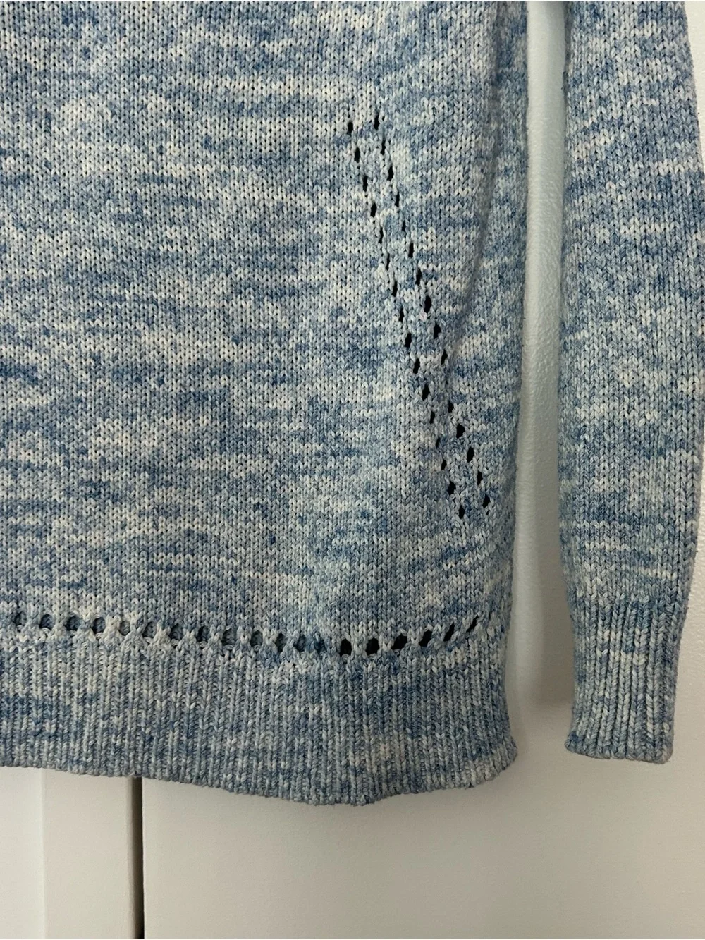 J. Crew - Crew Neck Knit Pullover Light Blue Marled Sweater